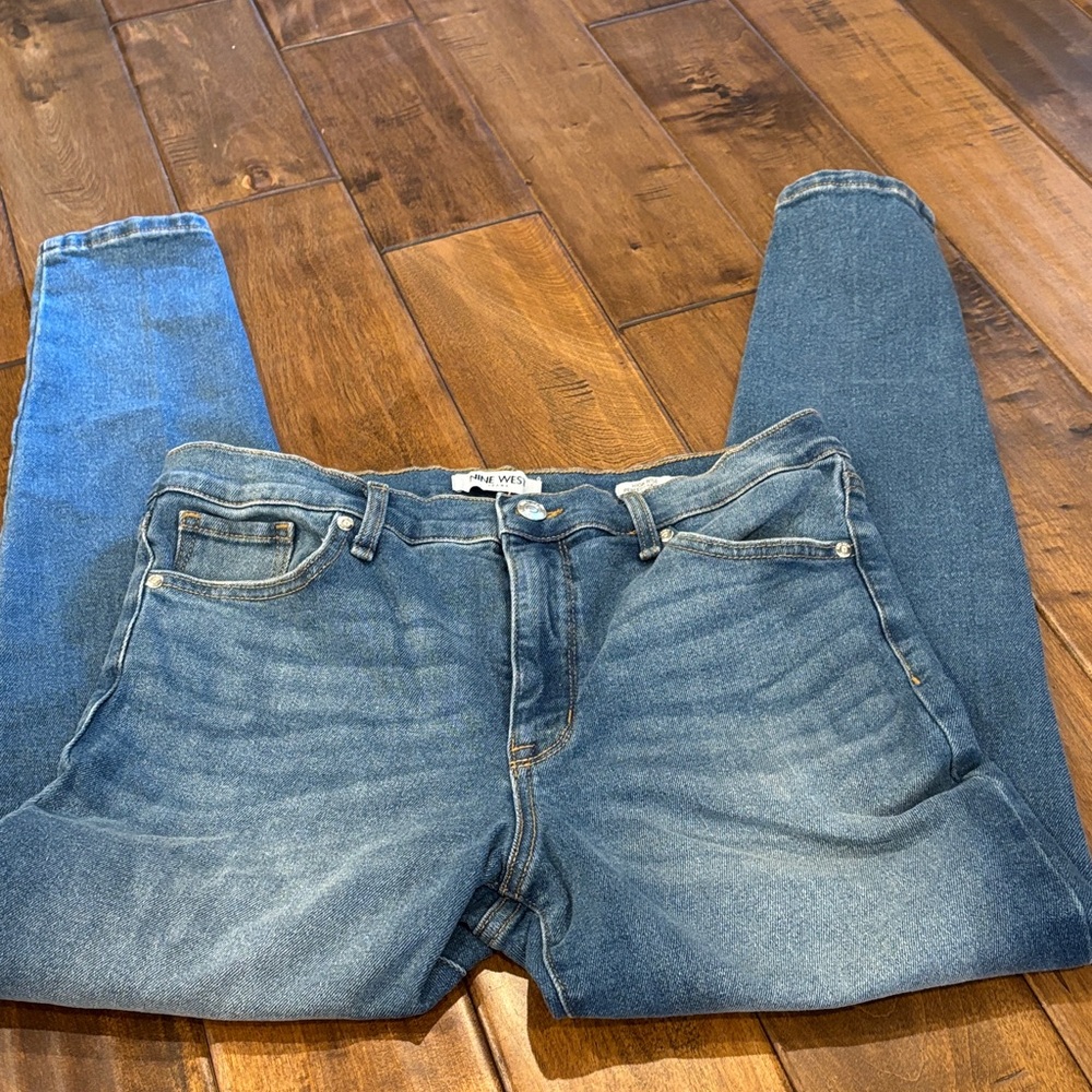 Nine West Women's Blue High Rise Skinny Jeans - Picture 5 of 6